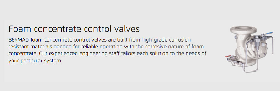 3 Foam concentrate control valves